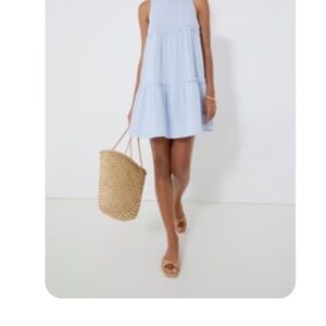 Pomander Place Sky Blue Ruffled Dress